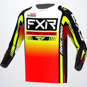 FXR Youth Clutch Pro MX Jersey - Black/White/HiVis